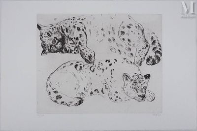 MOREH Mordecaï (1937-) Les deux panthères