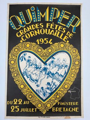 a poster advertising a concert in the shape of a heart