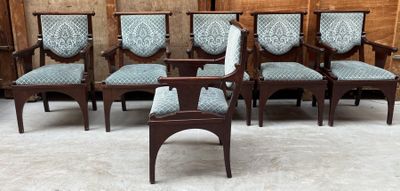 six chairs with blue upholstered upholstered upholstered upholstered upholstered upholstered upholstered upholstered uphol