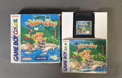 un gros plan sur un jeu Nintendo avec sa boîte et son boîtier
