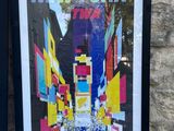 framed new york travel poster