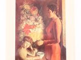 a picture of a book with a picture of a woman and a child