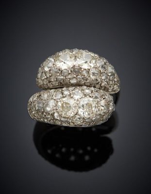 a diamond and white gold ring, by business