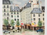une image d'une peinture d'une rue de la ville