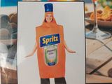 a picture of a person wearing a bottle of soda