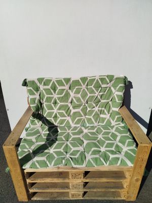 Lot de 6 coussins pour palette - dimensions 60x120 cm - coul…