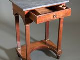 an image of a small table with a marble top