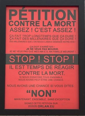 ORLAN (1947) "Pétition contre la mort 2021" Sérigraphie sign…