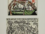 une image représentant deux gravures, l'une d'un cheval et l'autre d'un chien