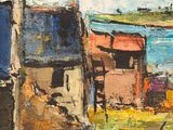 an image of a painting of a city by the water