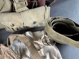 a pair of shoes and a bag sitting on a table