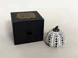 black and white ceramic pumpkin with black box