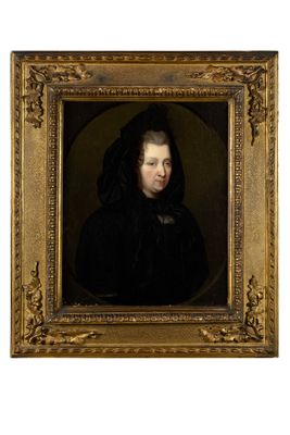 École du XVIIIe siècle Portrait de femme en tenue de deuil