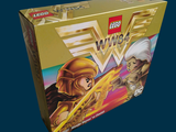 a box of legos with a picture of a woman holding a sword