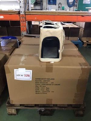 Ensemble de 60 sacs de transport GRIMAUD et GELARD de couleur beige et - Photo 1