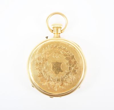 une image d'une montre à gousset en or sur fond blanc