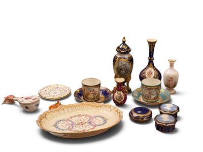 many different types of vases and bowls on the table