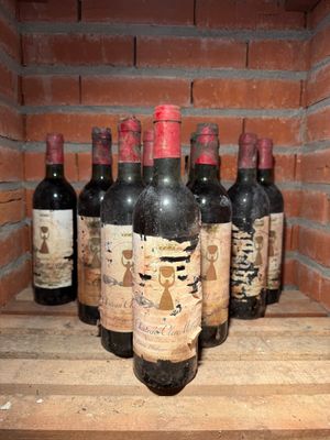 12 bouteilles Château CLERC-MILON, 5° cru Pauillac 1975 (ea,…