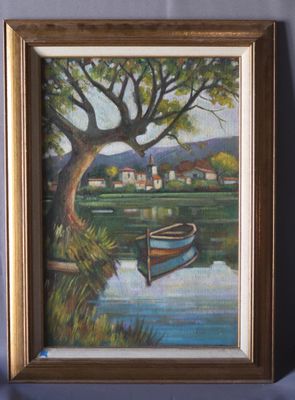 Max TOUTAIN (1935-2006), "Reflet", huile sur isorel non sign…