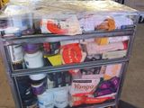 a cart that has a lot of items in it