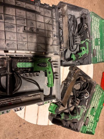 HITACHI - lot de 3 perforateurs burineur, DH 24PB2, DH 26PB, et D...