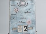 a picture of a metal box with a map on it