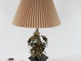 an image of a lamp that is on a table with a lamp on top of it