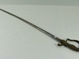 a sword that is sitting on a table