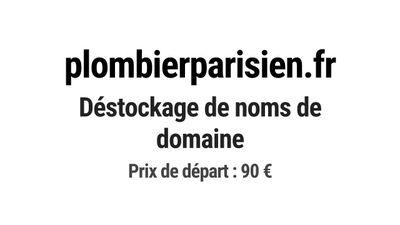 Nom de domaine plombierparisien.