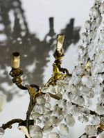 Lustre montgolfière électrifié en bronze doré à dix bras et … (photo 4)