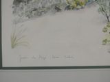 a picture of a picture of a watercolor painting on a wall