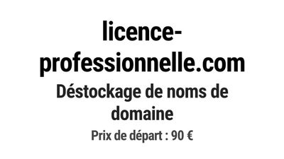Nom de domaine licence-professionnelle.