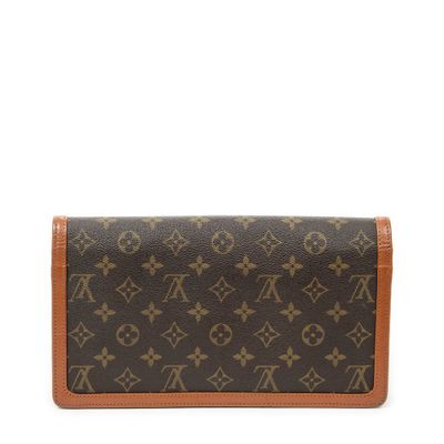 Louis VUITTON - Pochette Dame 29cm en toile Monogram et cuir…