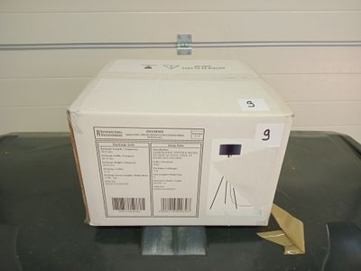 @@@ 1 lampadaire trépied métal e2740w aj tissu noir et doré …