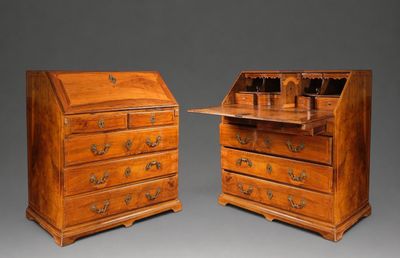 pair of george ii walnut bureaus
