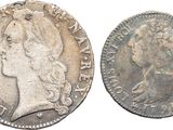a close up of a coin with a woman ' s head on it