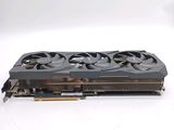 a close up of a video card on a white surface