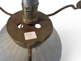 a light that is on top of a metal object