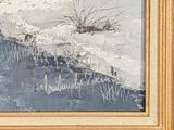 a picture of a painting of a snowy landscape
