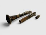 an image of a close up of two musical instruments on a white surface