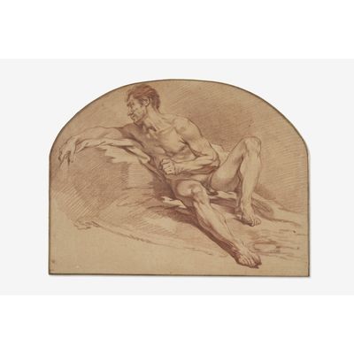 une image représentant le dessin d'un homme allongé par terre