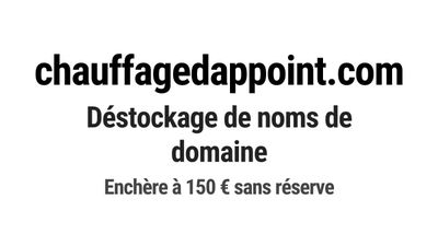 Nom de domaine chauffagedappoint.