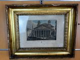 a picture of a picture of a building on the wall