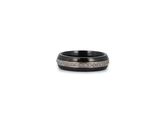 men ' s wedding band with black ceramic inlay and black ceramic inlay