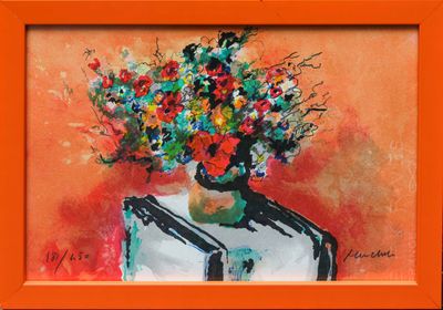Urbain HUCHET (né en 1930) Le bouquet Lithographie en couleu…