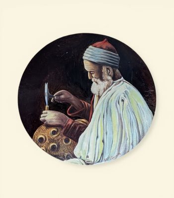 Hagop ZAHLE (XXe) "Le dinandier arabe"