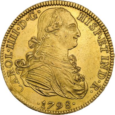 une pièce d'or sur laquelle figure le portrait d'un homme de profil
