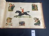 a book with pictures of people riding horses and people riding horses
