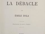 the front cover of a book with a black and white image of the title