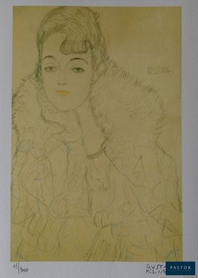 Portrait d'une femme en manteau de fourrure, par [auteur]